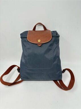 Longchamp Women's Le Pliage Original M Backpack Rucksack Bag Fabric Leather